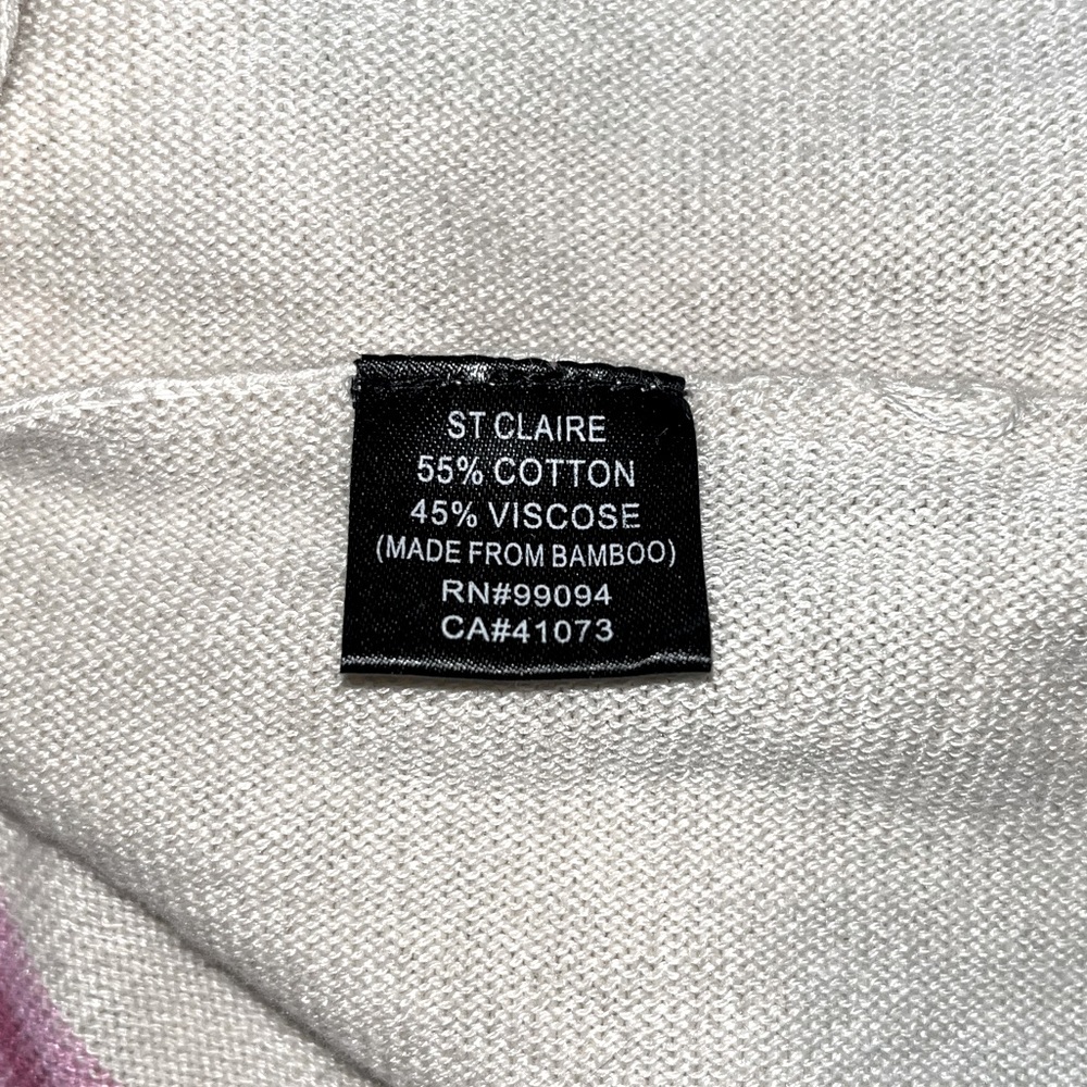 Matix Hooded Beach Coverup Large | Hooded Sweater Coverup L Cream Blue Pink - Picture 5 of 15